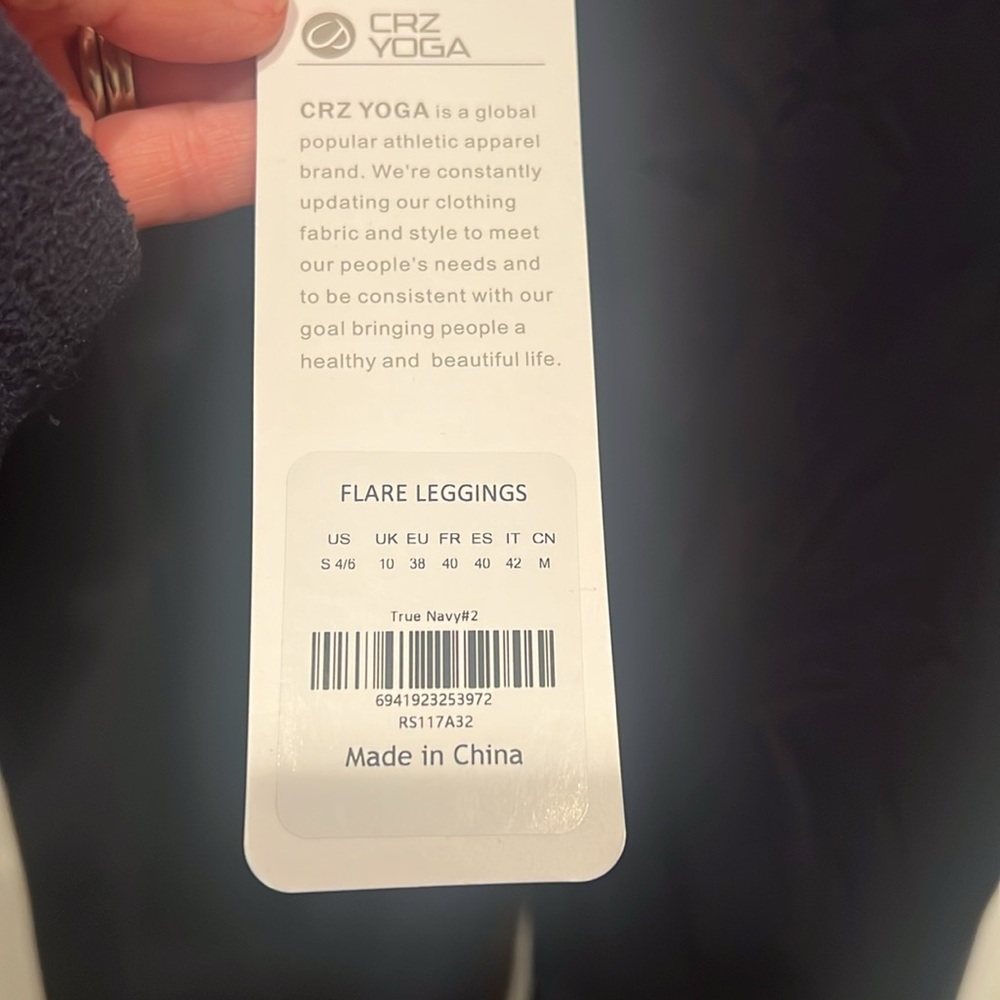 NWT CRZ YOGA True Navy Flare Leggings - Picture 5 of 5